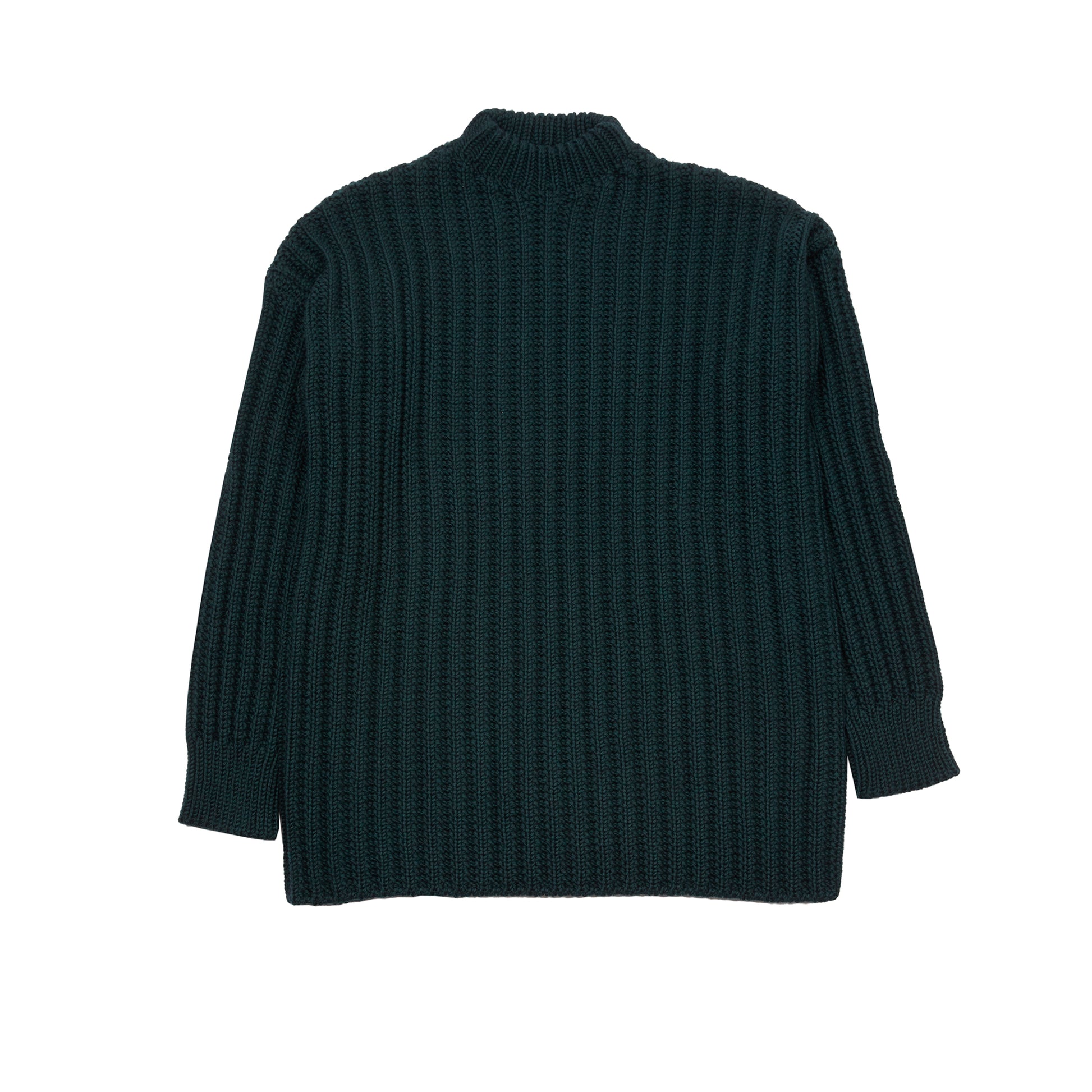 Casey Casey Crew Neck Open Rib Sweater in Green