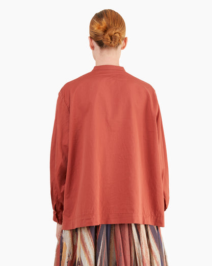 Casey Casey Women's Biggy Grandad Shirt in Brick