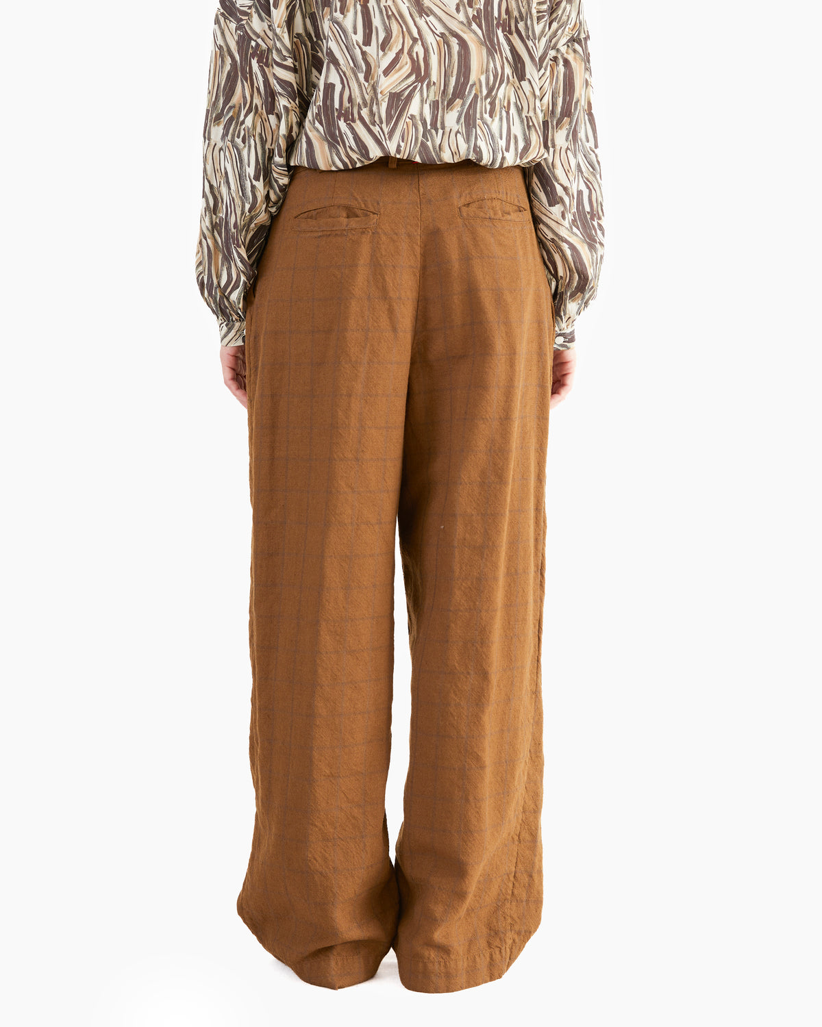 Casey Casey Women's Sienna Pants in Tobacco Windowpane