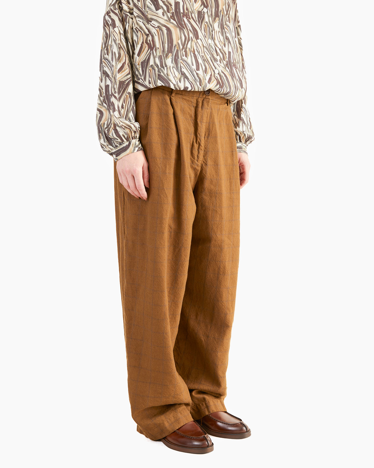 Casey Casey Women's Sienna Pants in Tobacco Windowpane