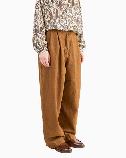 Casey Casey Women's Sienna Pants in Tobacco Windowpane