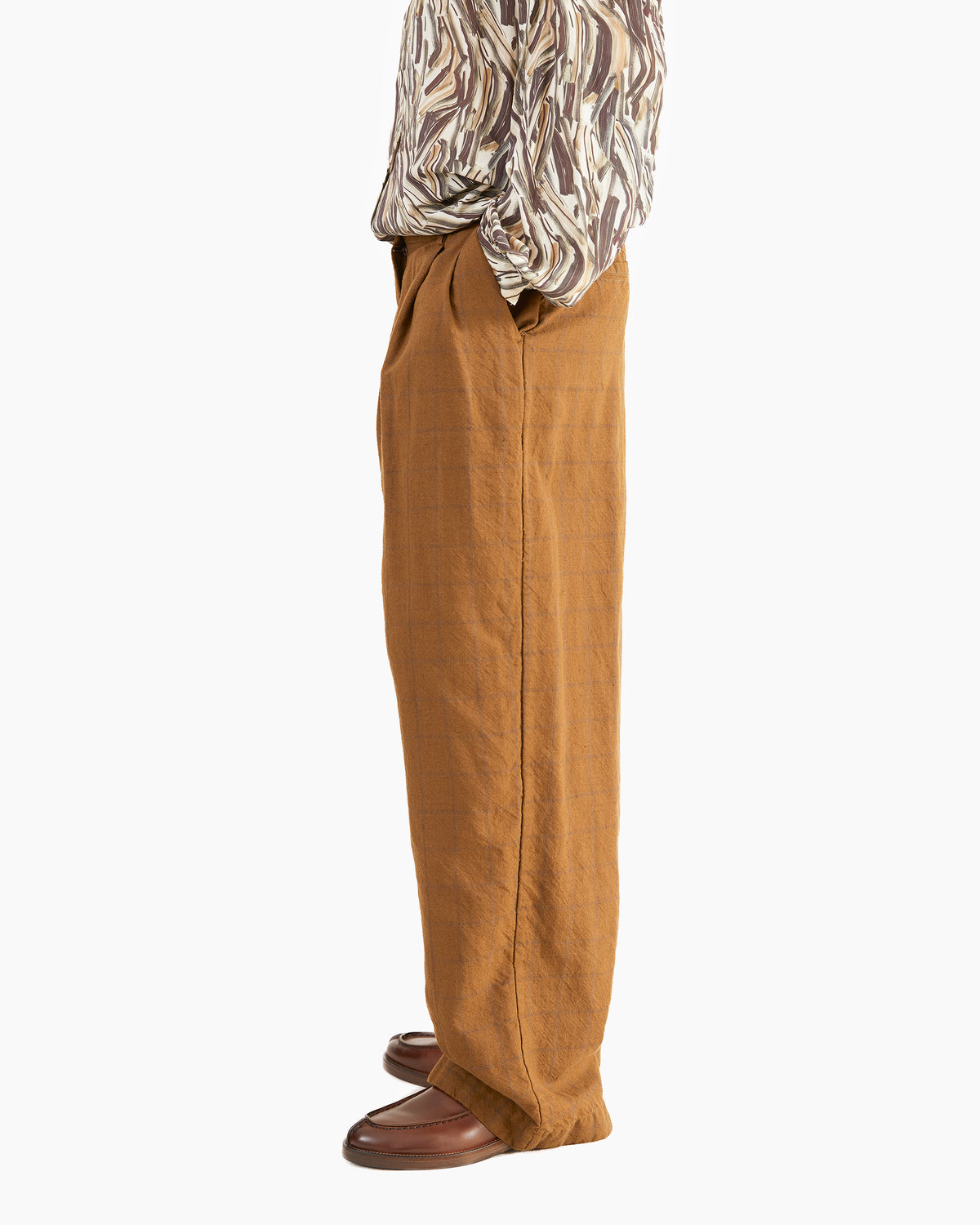Casey Casey Women's Sienna Pants in Tobacco Windowpane