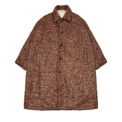 Casey Casey Men's Big Blobby Tweed Coat in Brown