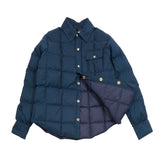 Crescent Down Works 60/40 Down Shirt in Navy/Navy