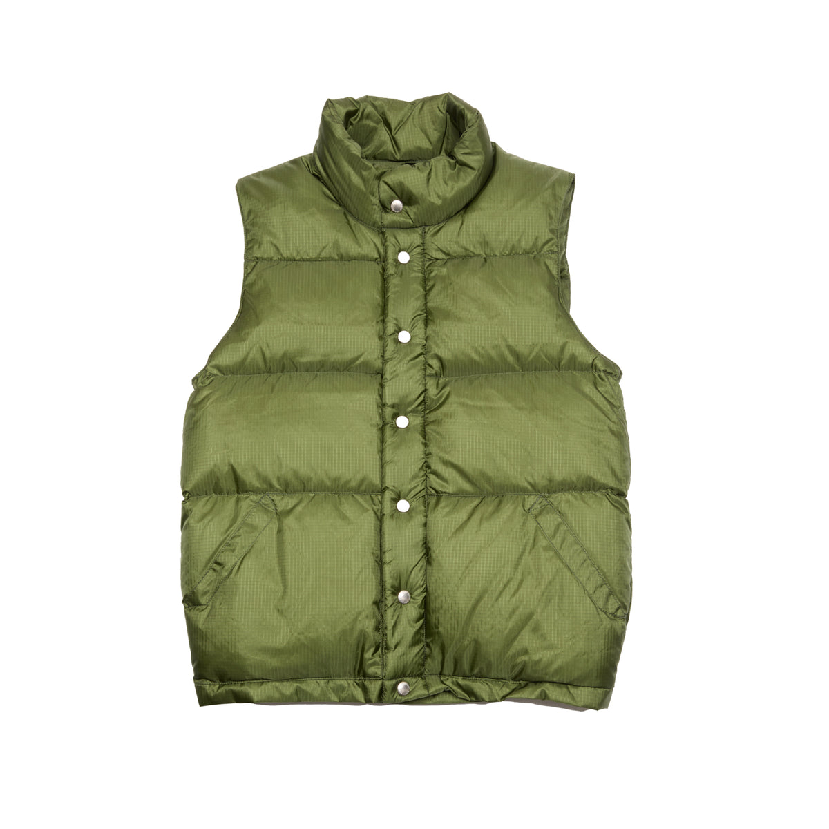 Crescent Down Works Ripstop Italian Vest in Green