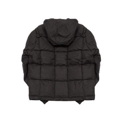 Crescent Down Works Wax Cotton Hooded Sweatshirt in Black