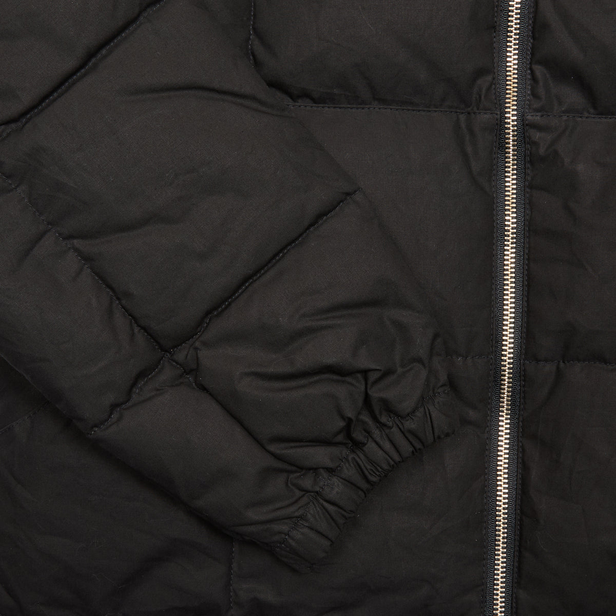 Crescent Down Works Wax Cotton Hooded Sweatshirt in Black