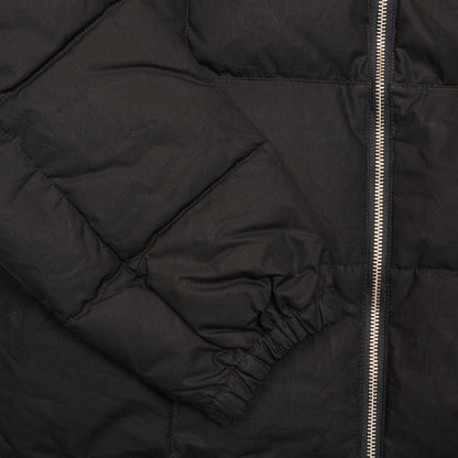 Crescent Down Works Wax Cotton Hooded Sweatshirt in Black