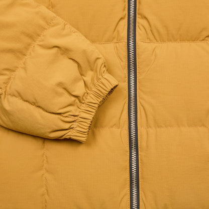 Crescent Down Works Nylon Hooded Sweatshirt in Mustard-Wood