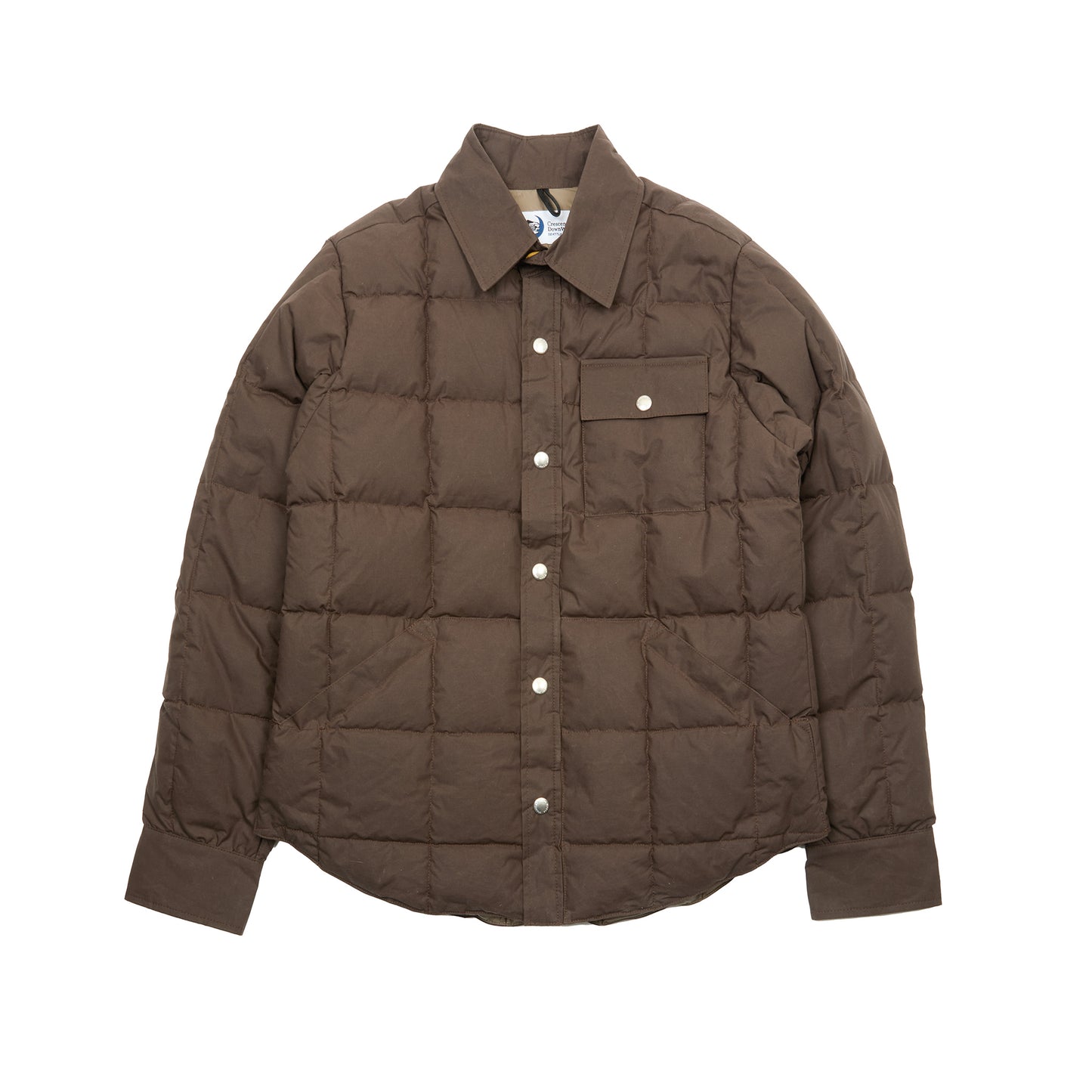 Crescent Down Works Wax Down Shirt in Vintage Black-Wood