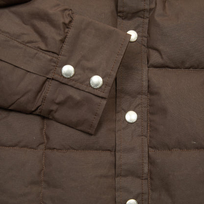 Crescent Down Works Wax Down Shirt in Vintage Black-Wood