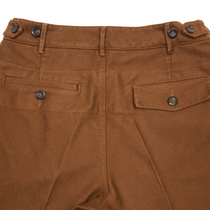 Drake's Japanese Moleskin Games Trouser in Brown