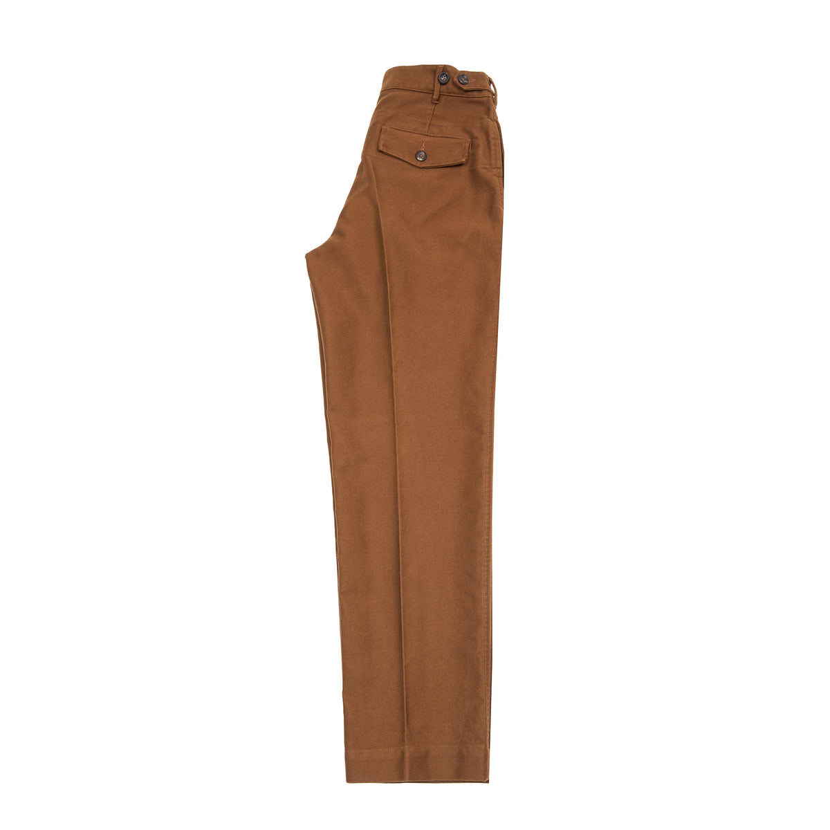 Drake's Japanese Moleskin Games Trouser in Brown