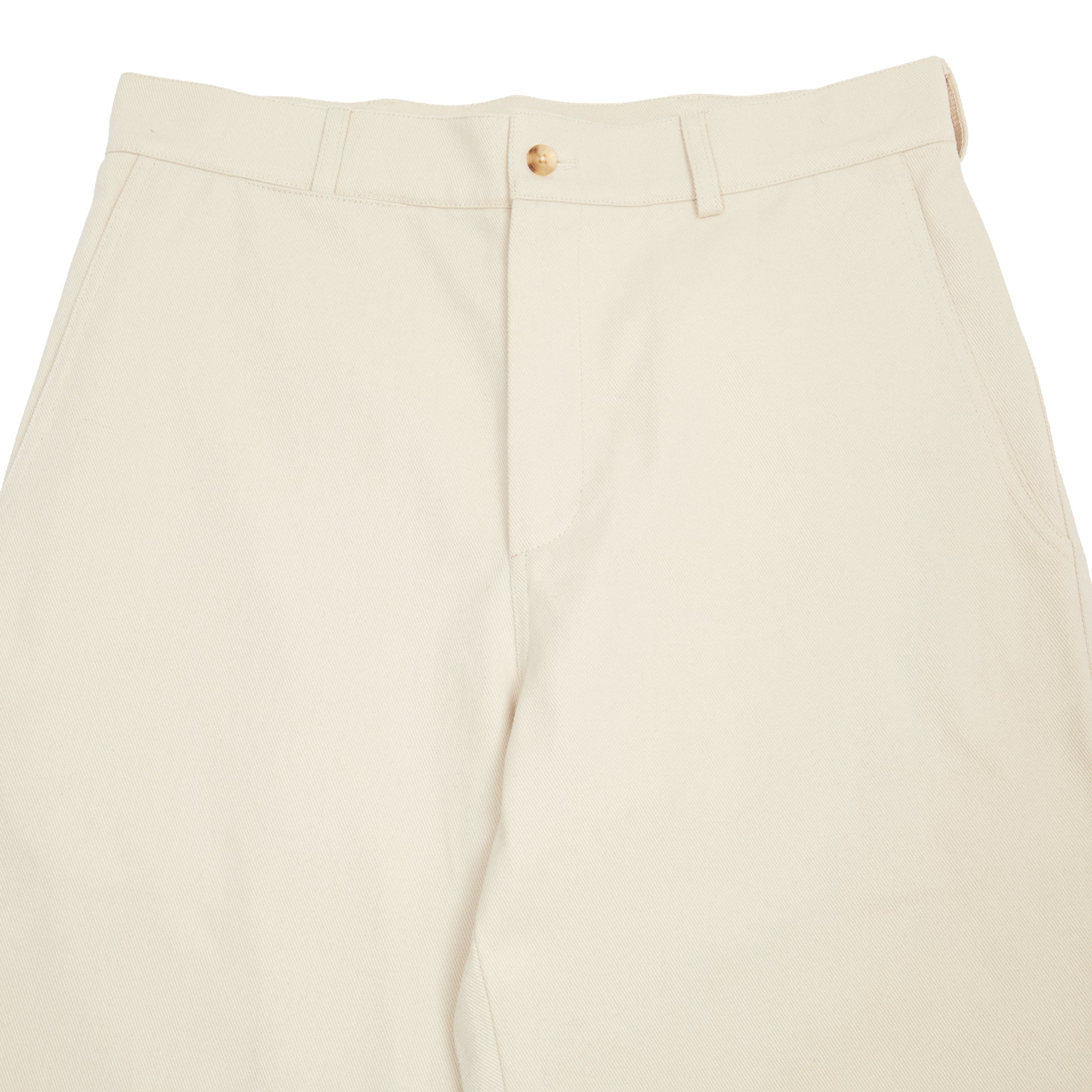 De Bonne Facture Heavy Cotton Drill Balloon Trousers in Cream
