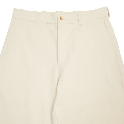 De Bonne Facture Heavy Cotton Drill Balloon Trousers in Cream