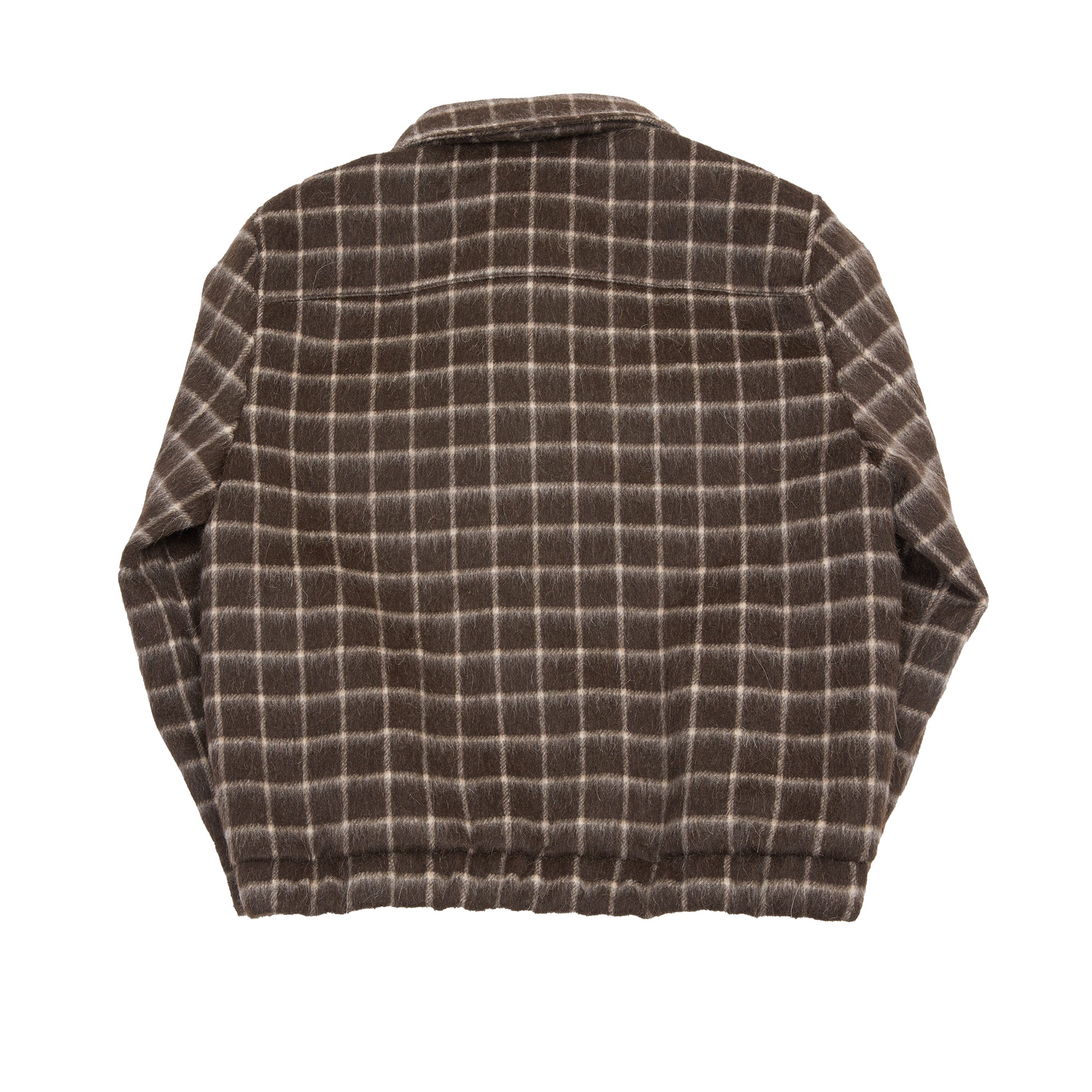 De Bonne Facture Baby Llama Student Jacket in Brown Windowpane Check