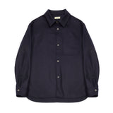 De Bonne Facture One Pocket Overshirt in Navy