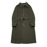 De Bonne Facture Overcoat in Moss Green