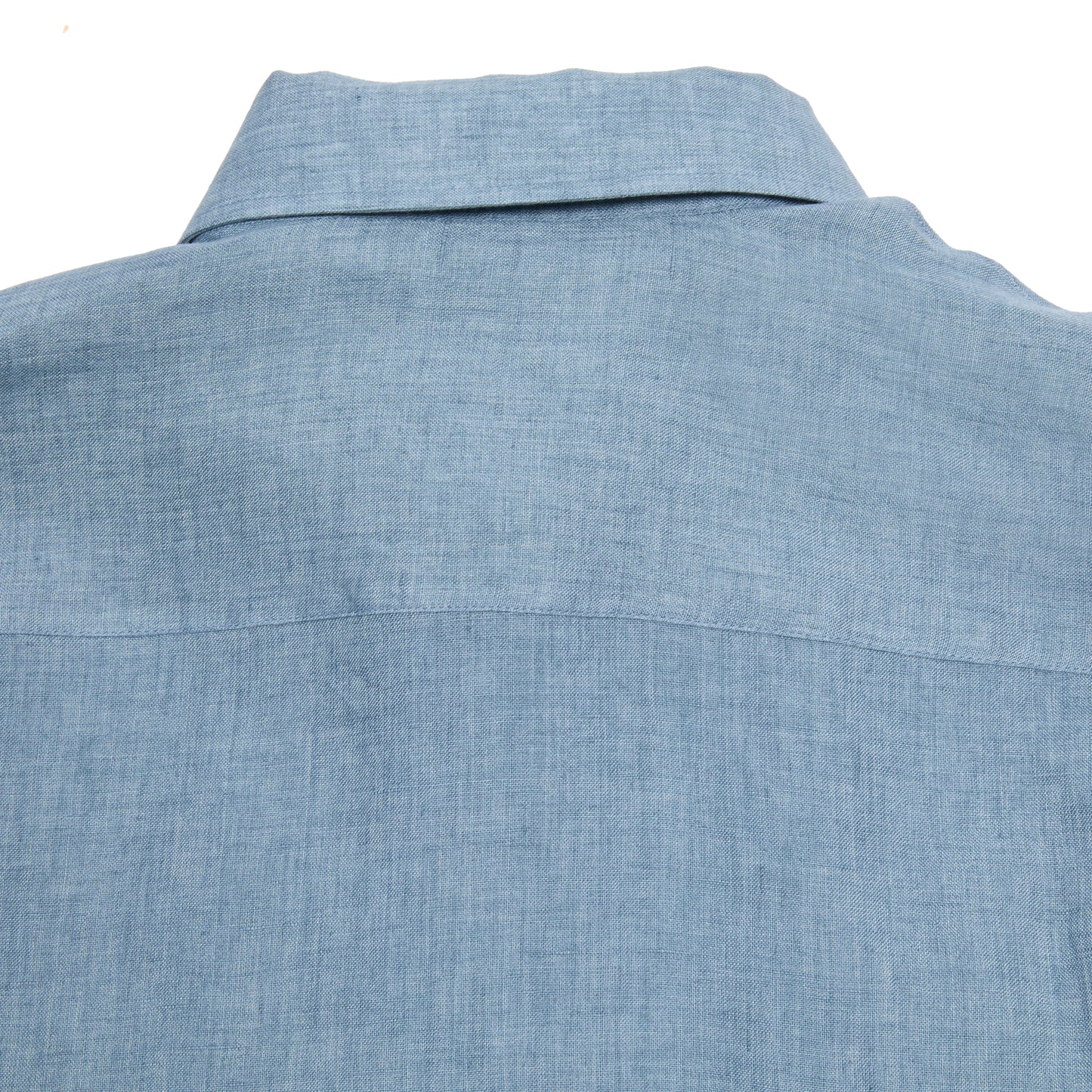 De Bonne Facture Artist Light Linen Shirt in Chambray Blue