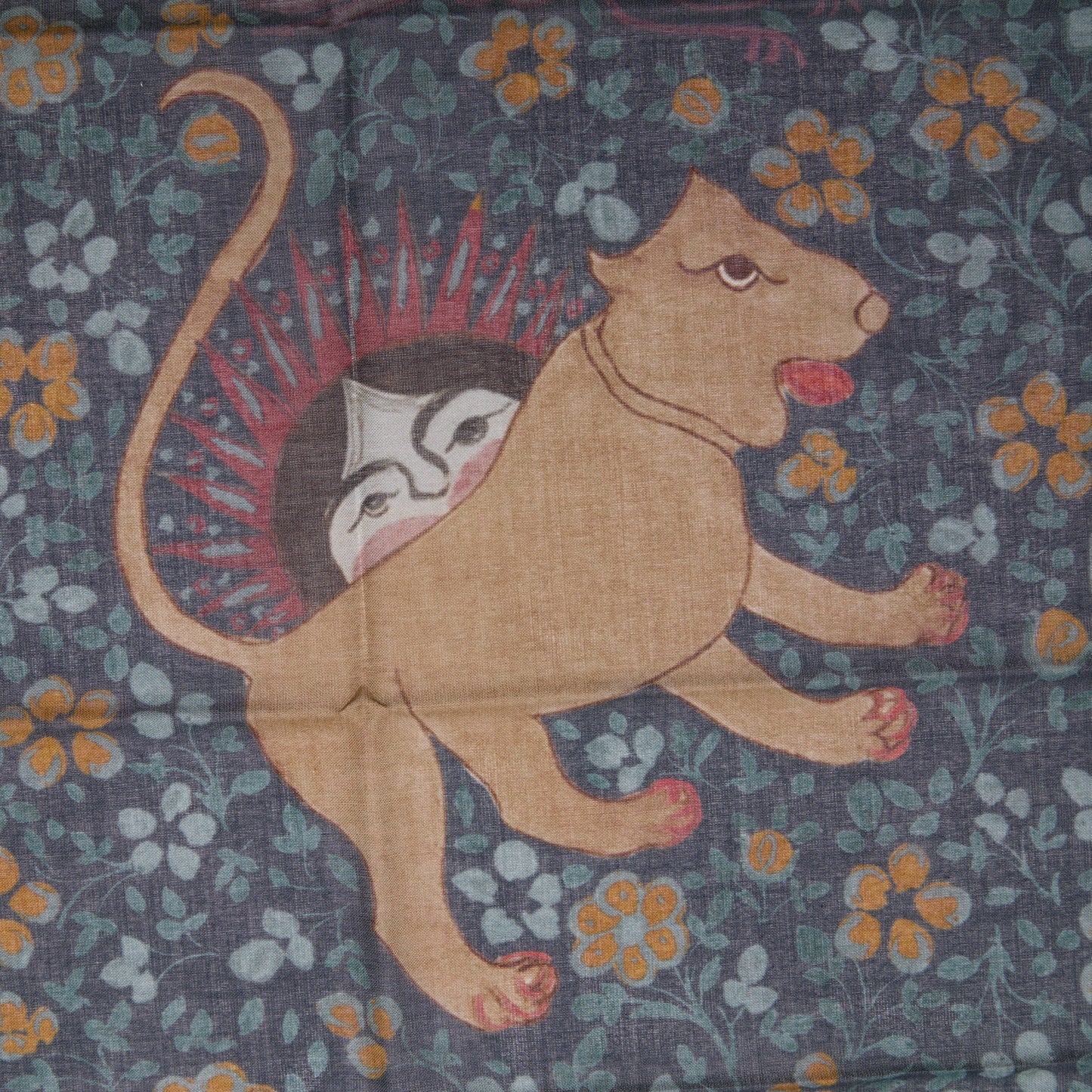 De Bonne Facture Ispahan Folk Pattern Cotton Bandana in Green