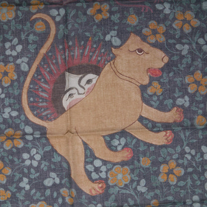 De Bonne Facture Ispahan Folk Pattern Cotton Bandana in Green