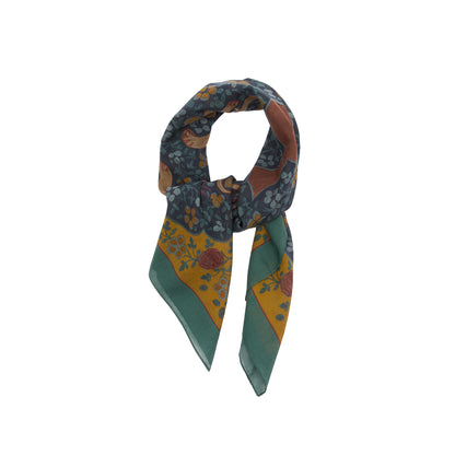 De Bonne Facture Ispahan Folk Pattern Cotton Bandana in Green