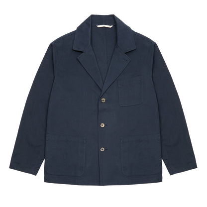 De Bonne Facture Traveller Heavy Cotton Drill Jacket in Navy