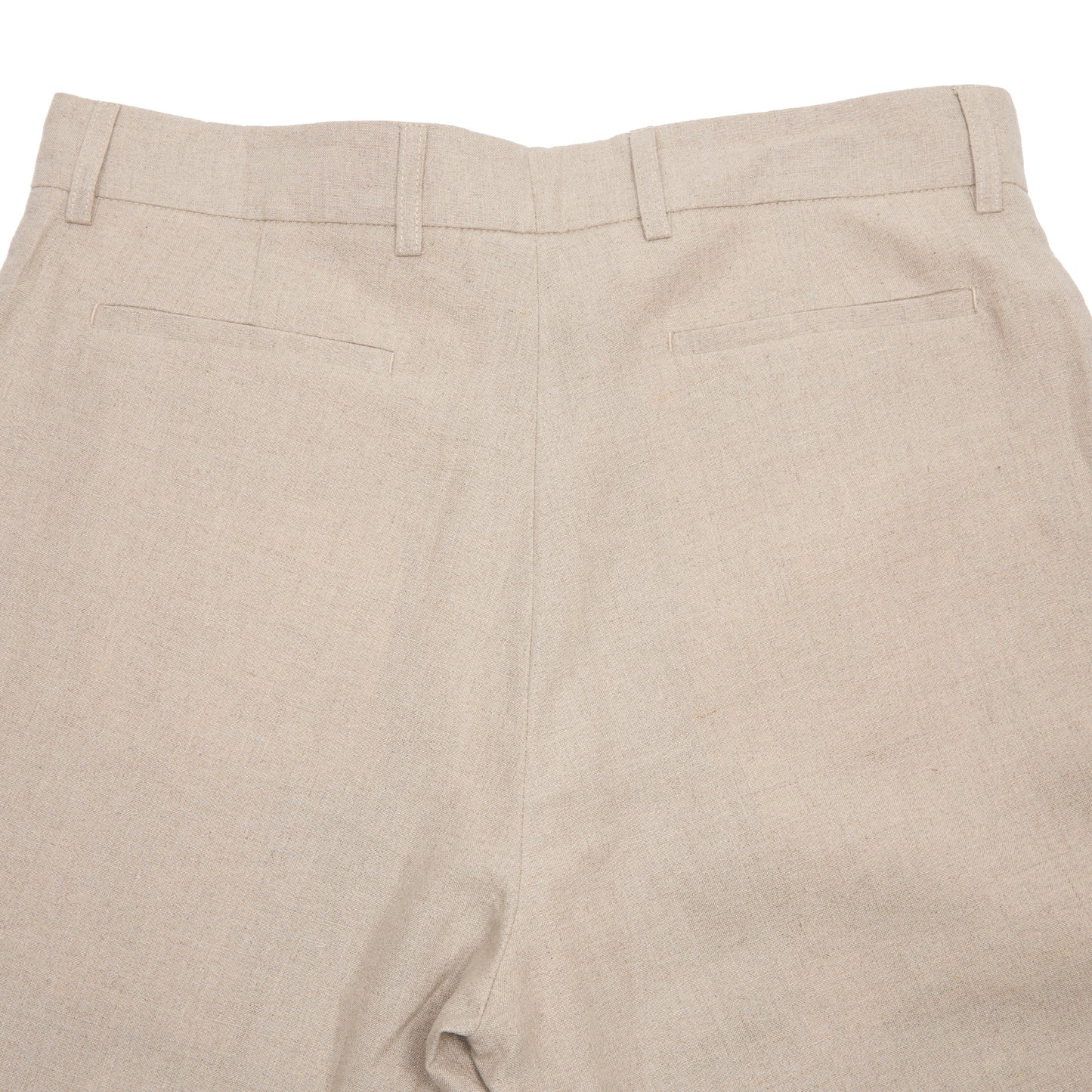De Bonne Facture One Pleat Belgian Linen Undyed Flax Trousers