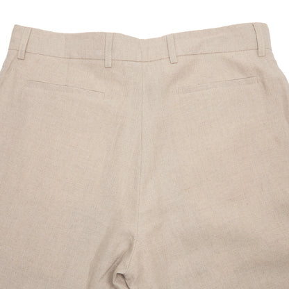 De Bonne Facture One Pleat Belgian Linen Undyed Flax Trousers
