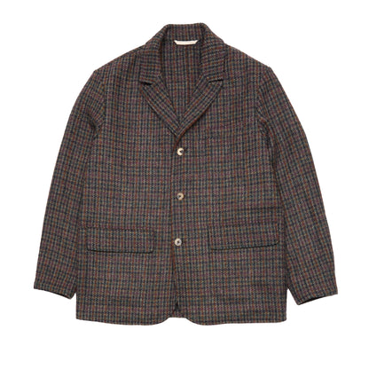 De Bonne Facture Tweed Métier Jacket in Dark Brown Check
