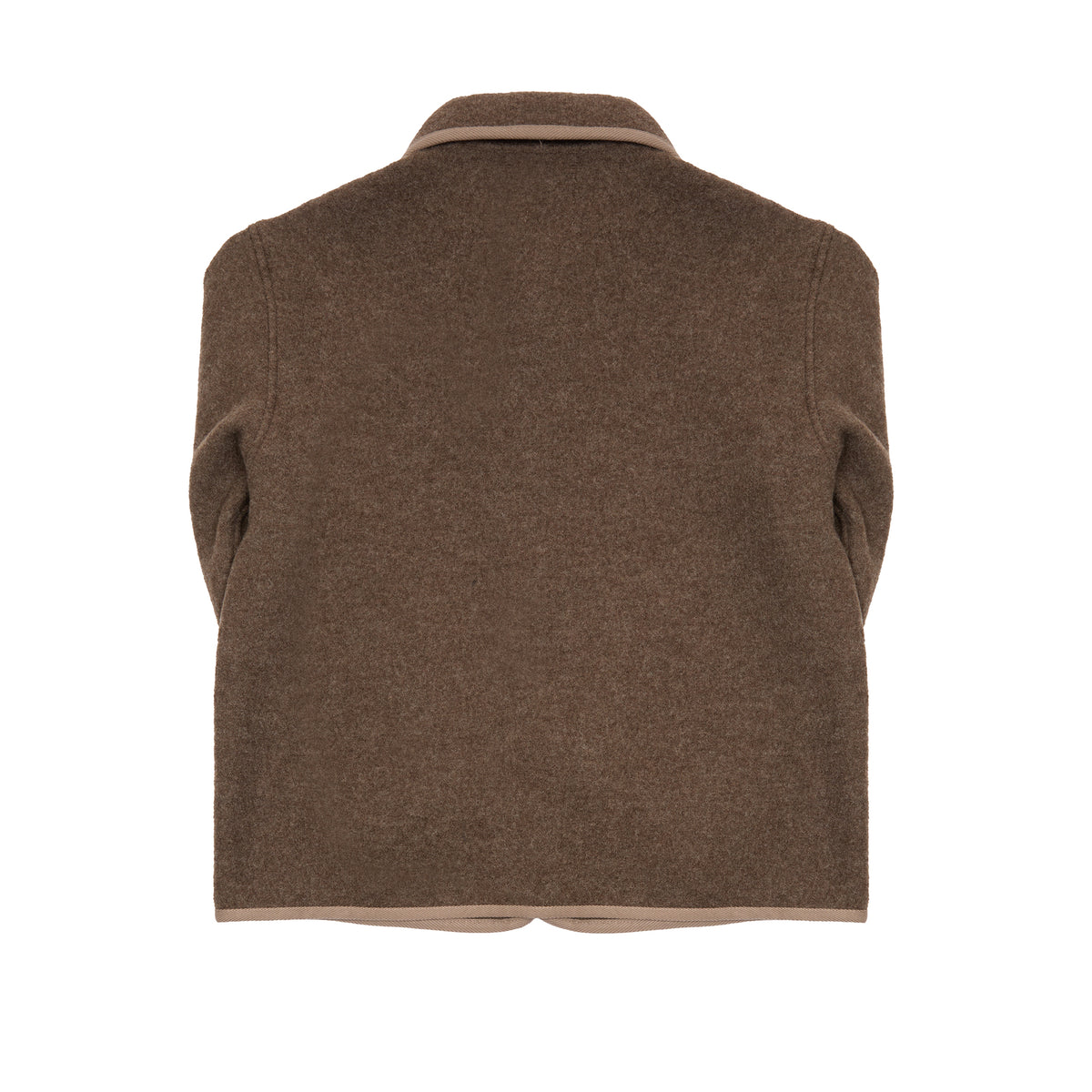 De Bonne Facture Boiled Wool Alpine Jacket in Ash Brown