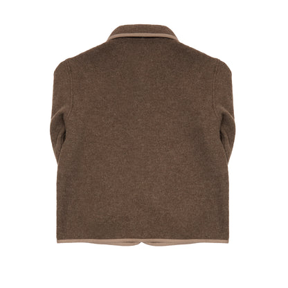 De Bonne Facture Boiled Wool Alpine Jacket in Ash Brown
