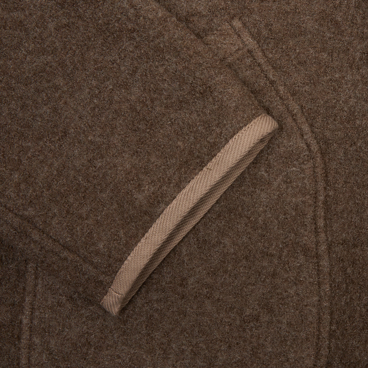 De Bonne Facture Boiled Wool Alpine Jacket in Ash Brown