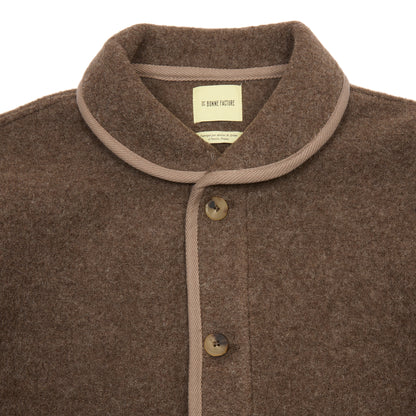 De Bonne Facture Boiled Wool Alpine Jacket in Ash Brown