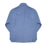 De Bonne Facture Belgian Linen Overshirt in Pastel Blue