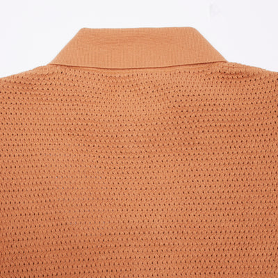 De Bonne Facture Honeycomb Knit Cardigan in Sienna