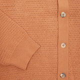 De Bonne Facture Honeycomb Knit Cardigan in Sienna