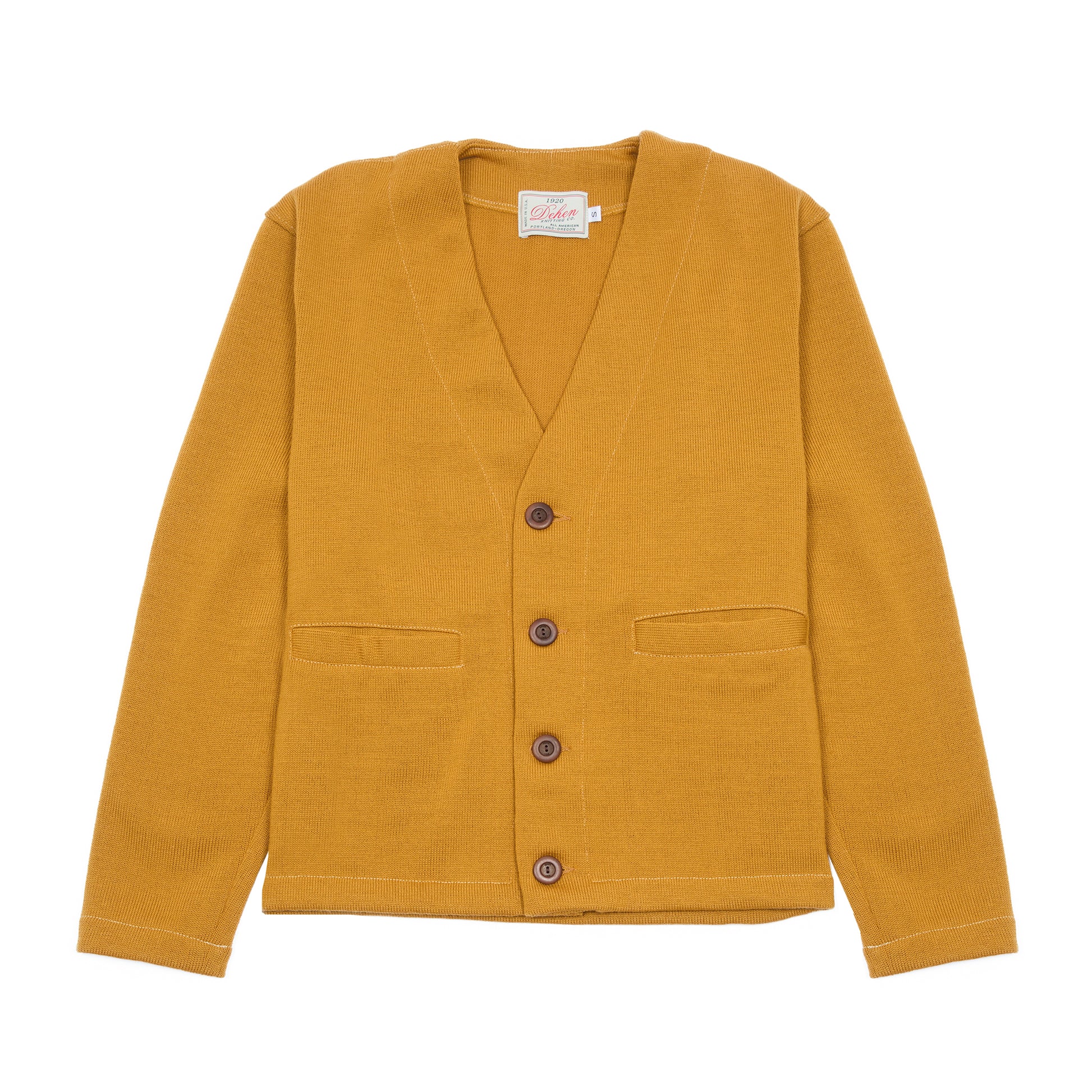 Dehen Slouchy Cardigan in Old Gold
