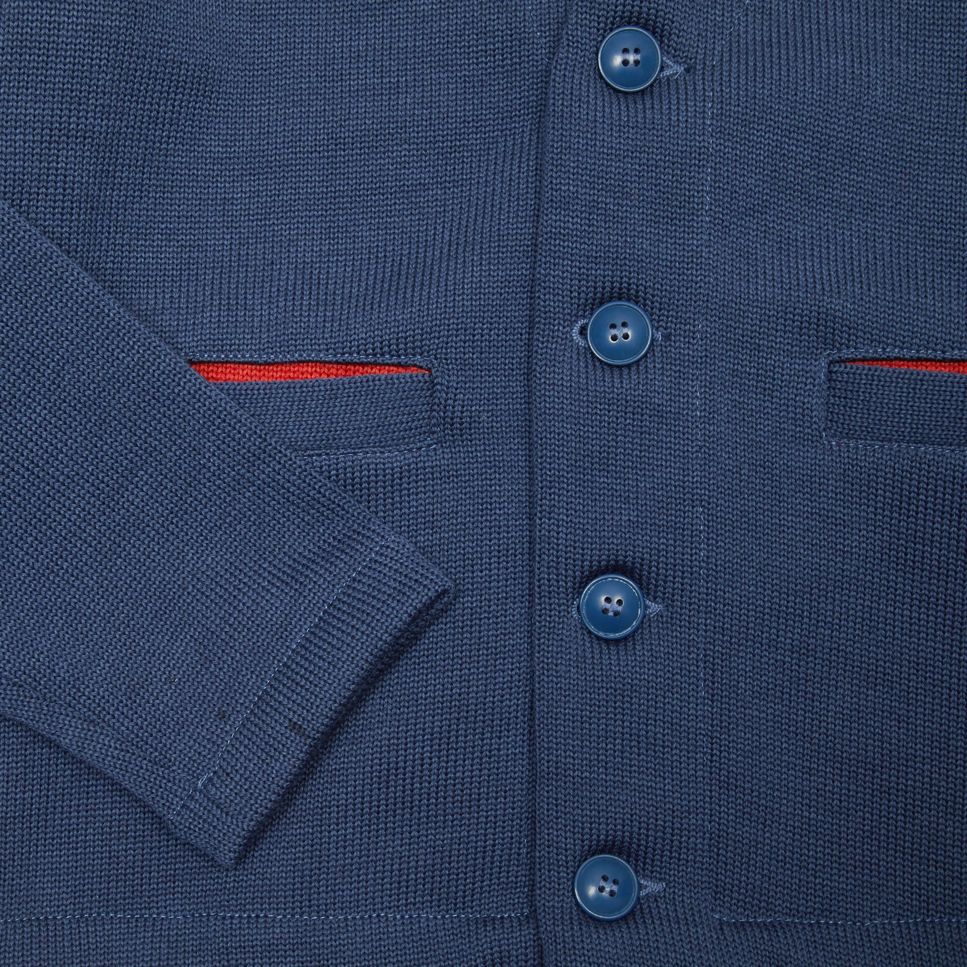 Dehen Slouchy Varsity Cardigan in Centennial Blue