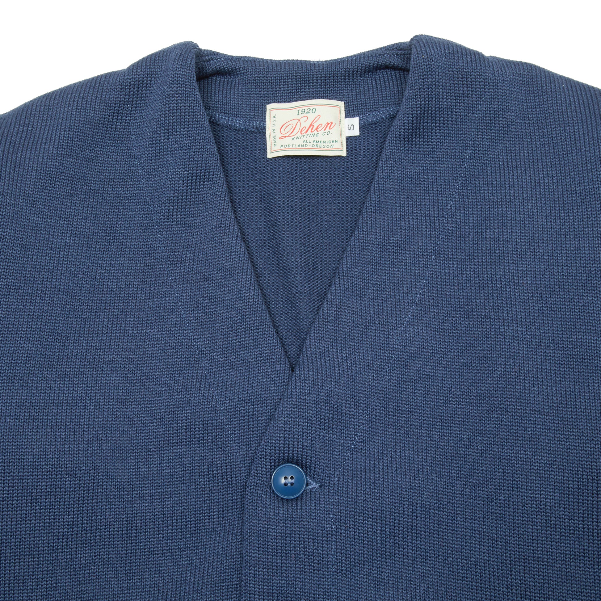 Dehen Slouchy Varsity Cardigan in Centennial Blue