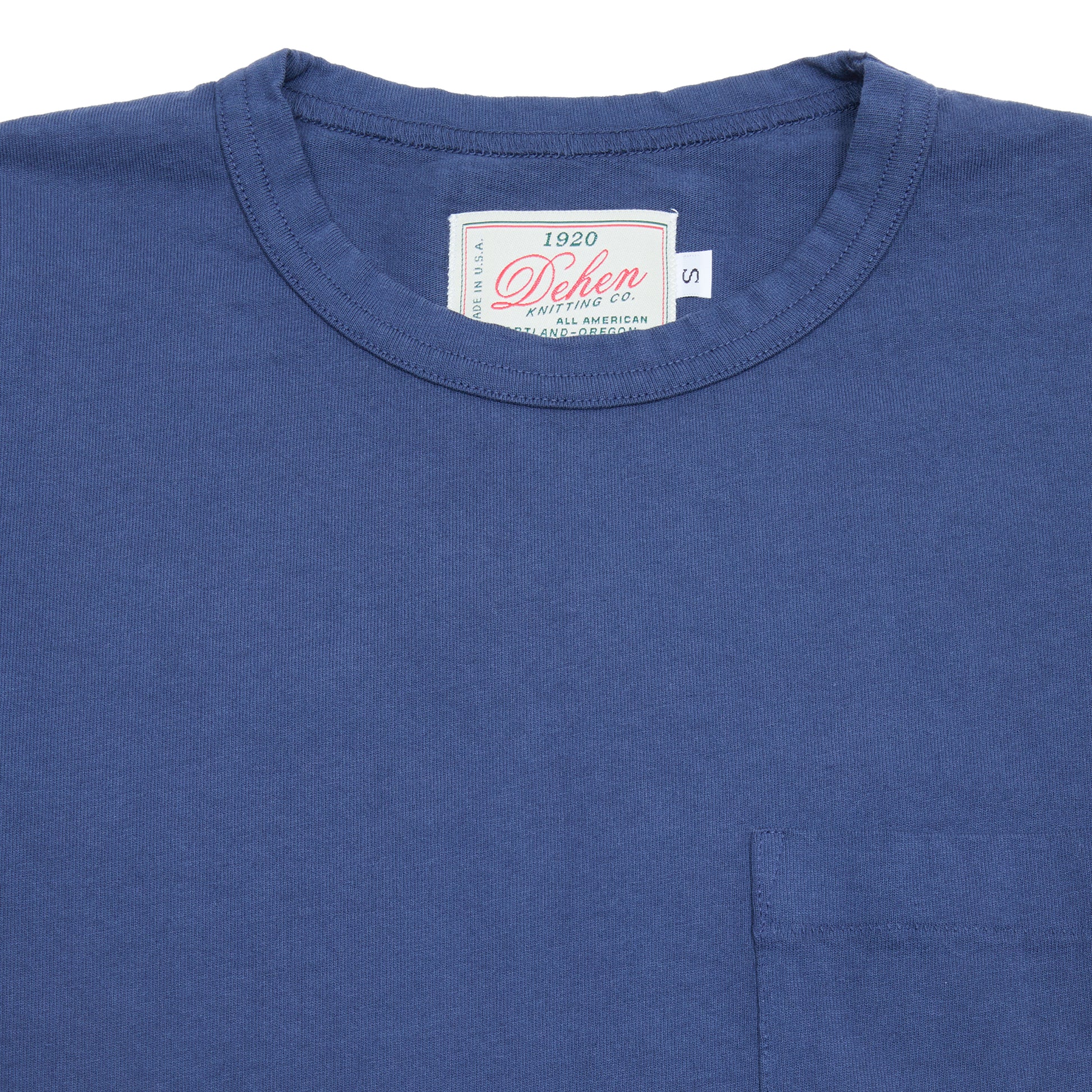 Dehen Heavy Duty Single Pocket T-Shirt in Navy