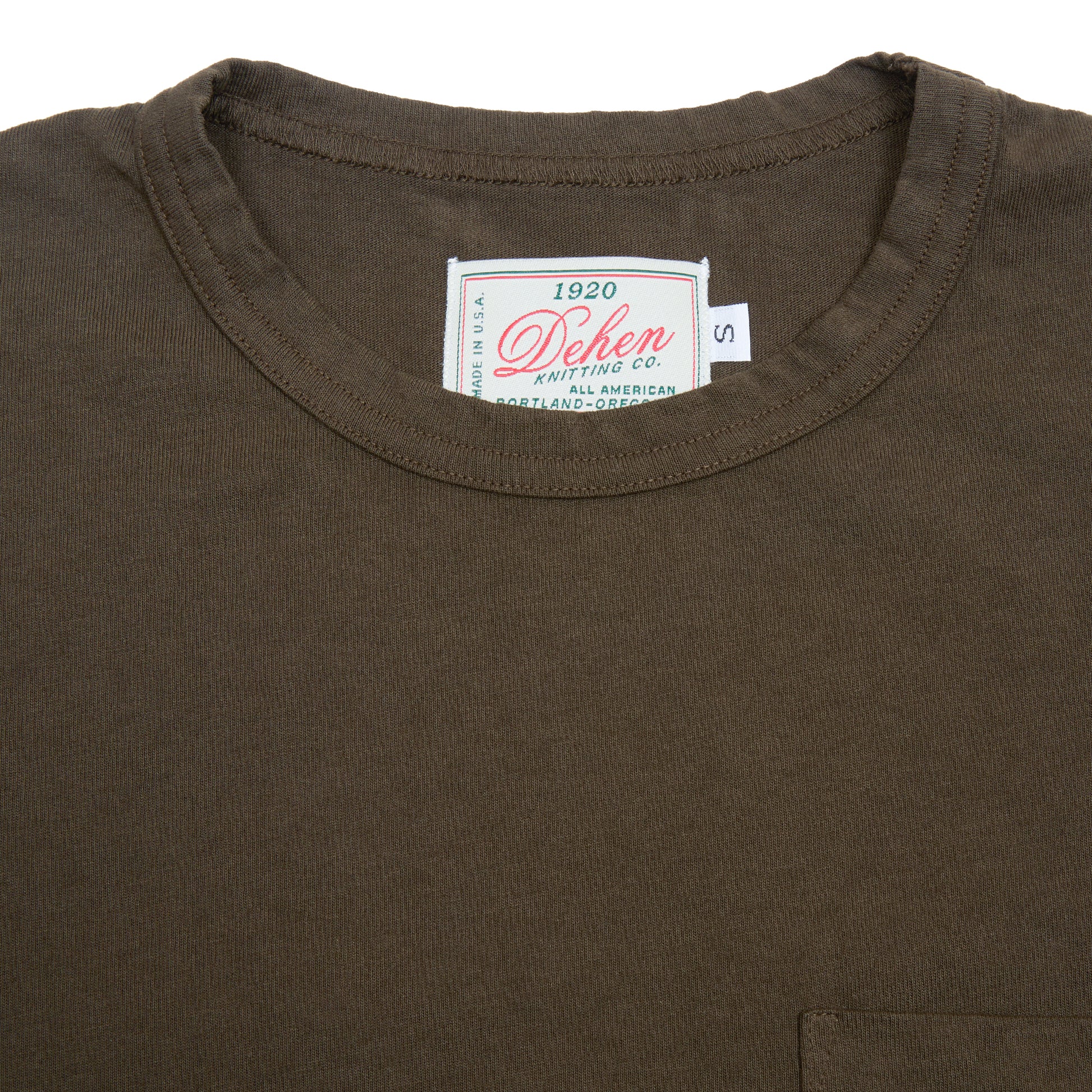 Dehen Heavy Duty Single Pocket T-Shirt in Loden
