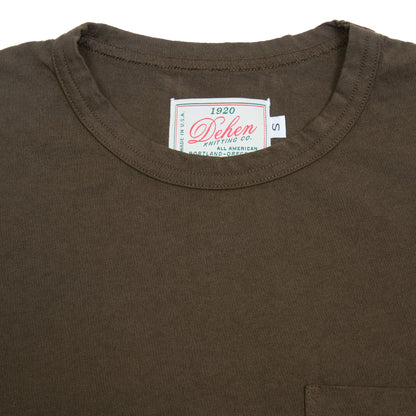 Dehen Heavy Duty Single Pocket T-Shirt in Loden