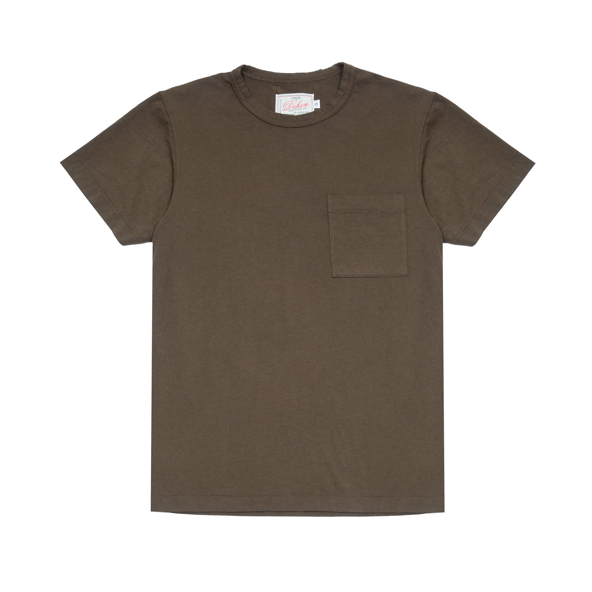 Dehen Heavy Duty Single Pocket T-Shirt in Loden
