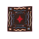 Drake's Tribal Pocket Square in Brown/Pink2