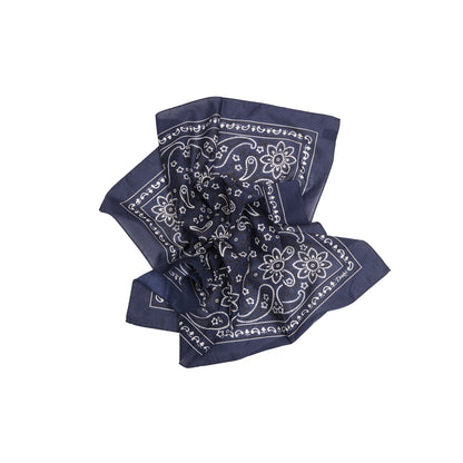 Drake's Paisley Bandana in Navy
