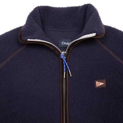 Drake's Casentino 1/2 Zip Pullover Fleece in Navy