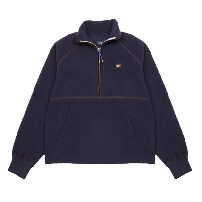 Drake's Casentino 1/2 Zip Pullover Fleece in Navy