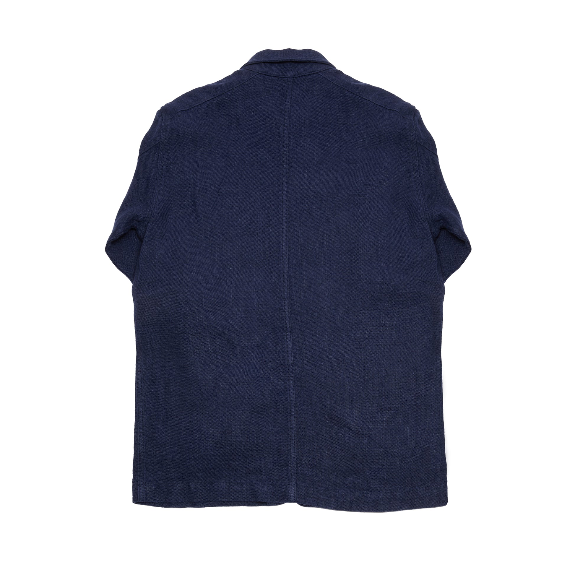 Drake's Heavy Linen 5 Pocket Chore Jacket in Navy
