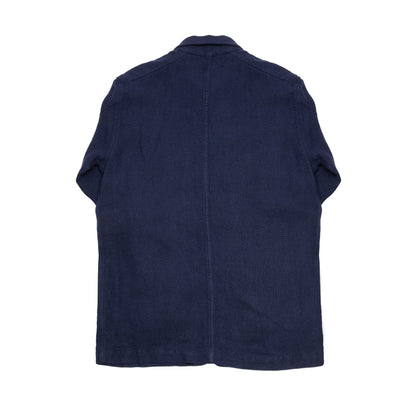 Drake's Heavy Linen 5 Pocket Chore Jacket in Navy